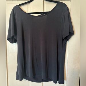A.N.A A New approach Classic Dark Gray Women's Top With Back Cutout